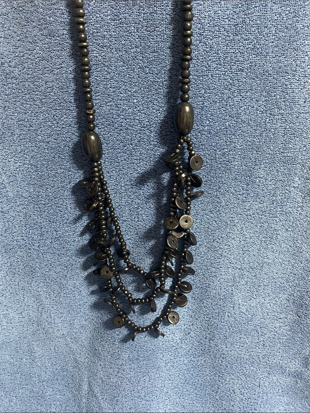 Stylish Black Layered Bead Necklace - Women Jewelry